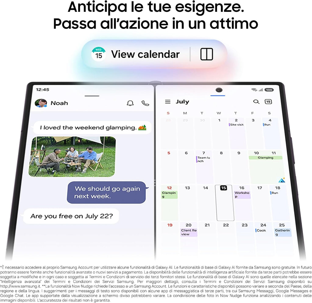 Samsung Galaxy Z Fold8 Ultra, 1TB, Violet Shadow [Versione Italiana] 3 anni di Garanzia, Processore Potente, Batteria 5000 mAh, Multischermo, RAM 16GB, Camera 200 MP, Now Nudge, Assistente Foto